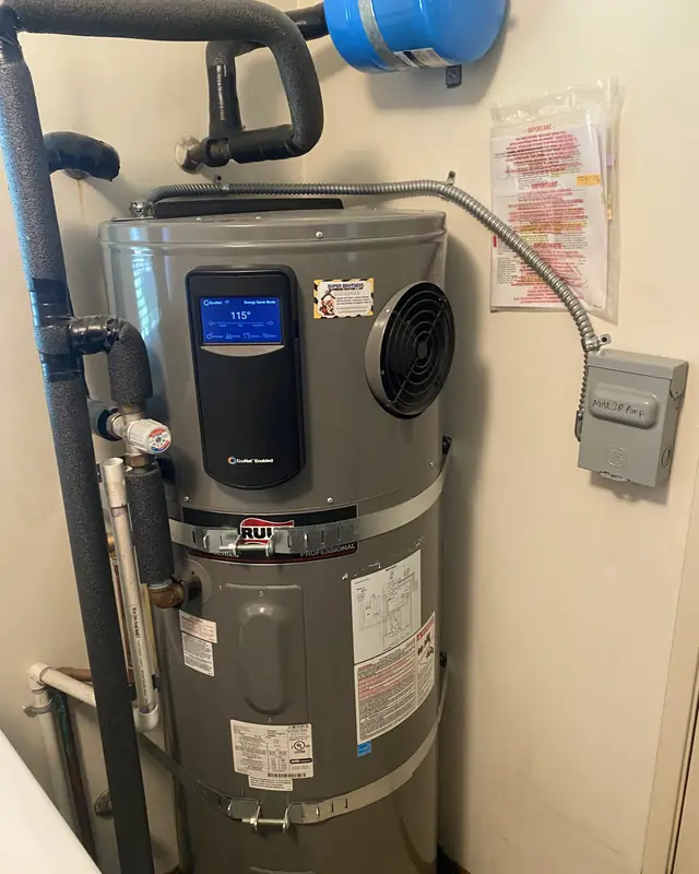 Water heater installed by Jeff's Plumbing Inc